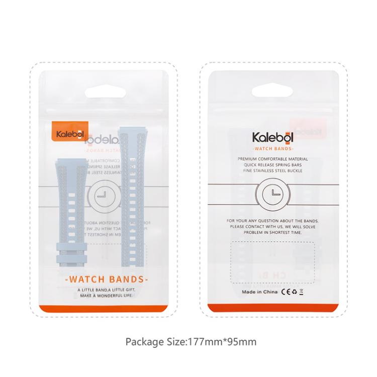 18mm Kalebol Composite Silicone Watch Band(Dark Blue) - 18mm Bands by Kalebol | Online Shopping South Africa | PMc TechLife | Buy Now Pay Later Mobicred