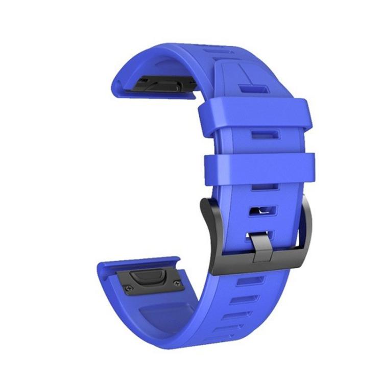 For Garmin QuickFit 22mm Kalebol Plain Texture Silicone Watch Band(Royal Blue) - free shipping - PMc TechLife - Order now!