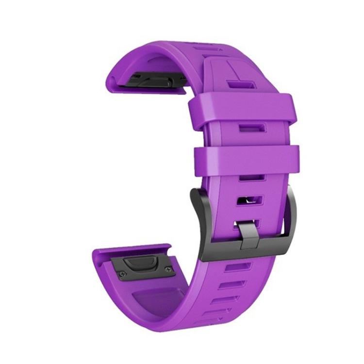 For Garmin QuickFit 22mm Kalebol Plain Texture Silicone Watch Band(Purple) - free shipping - PMc TechLife - Order now!