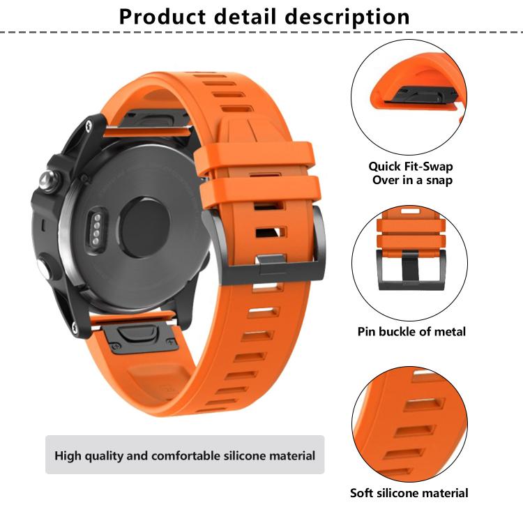 For Garmin QuickFit 26mm Kalebol Plain Texture Silicone Watch Band(Purple) - free shipping - PMc TechLife - Order now!