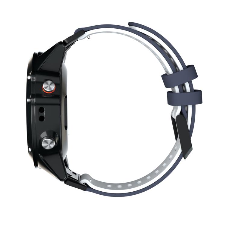 For Garmin QuickFit 22mm Kalebol Two-layer Silicone Watch Band(Blue White) - free shipping - PMc TechLife - Order now!