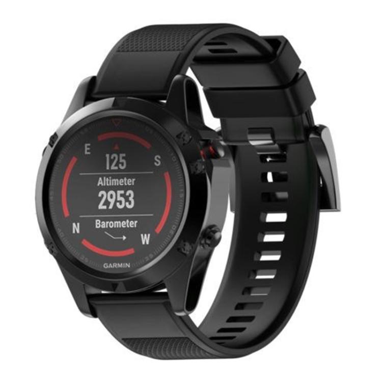 For Garmin QuickFit 22mm Kalebol Triangle Texture Silicone Watch Band(Black) - free shipping - PMc TechLife - Order now!