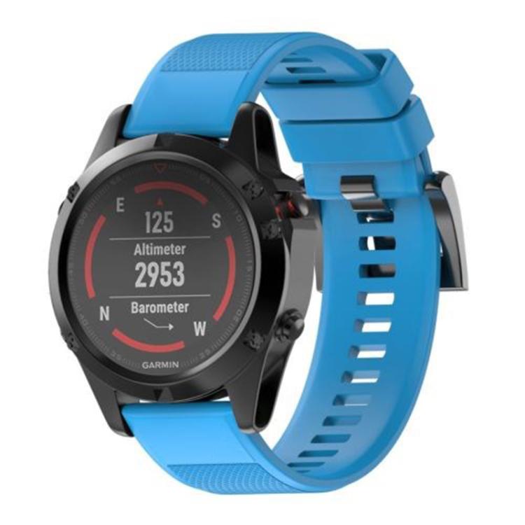 For Garmin QuickFit 22mm Kalebol Triangle Texture Silicone Watch Band(Sky Blue) - free shipping - PMc TechLife - Order now!