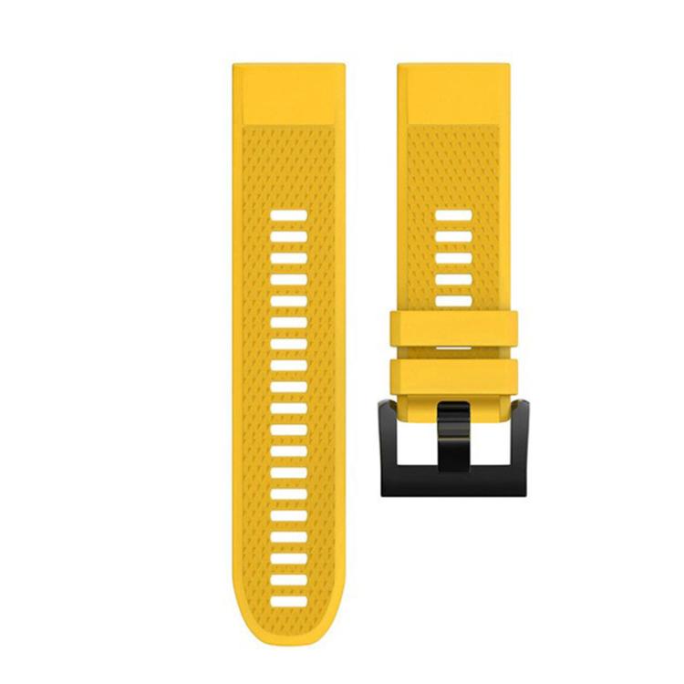 For Garmin QuickFit 26mm Kalebol Triangle Texture Silicone Watch Band(Yellow) - free shipping - PMc TechLife - Order now!
