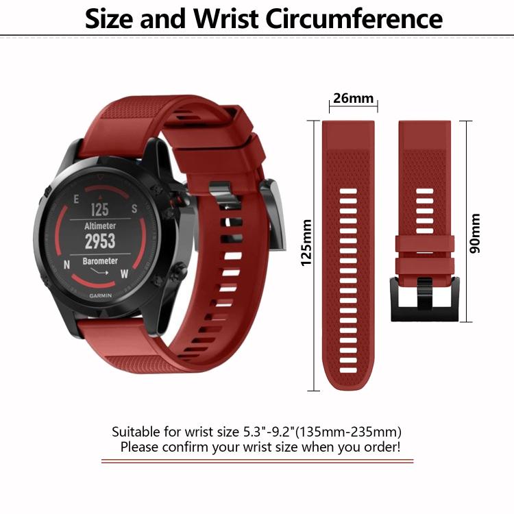 For Garmin QuickFit 22mm Kalebol Triangle Texture Silicone Watch Band(Grey) - free shipping - PMc TechLife - Order now!