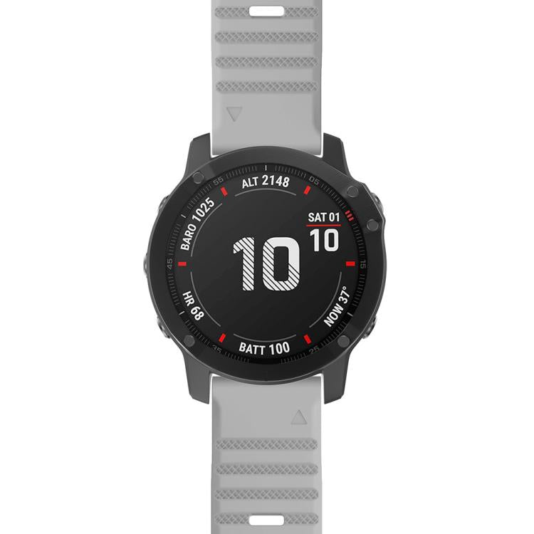 For Garmin QuickFit 22mm Kalebol Concave Texture Silicone Watch Band(Grey) - free shipping - PMc TechLife - Order now!