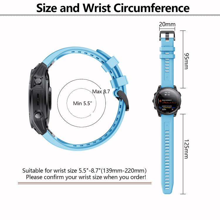 For Garmin QuickFit 20mm Kalebol Ladder Silicone Watch Band(White) - Watch Bands by Kalebol | Online Shopping South Africa | PMc TechLife | Buy Now Pay Later Mobicred