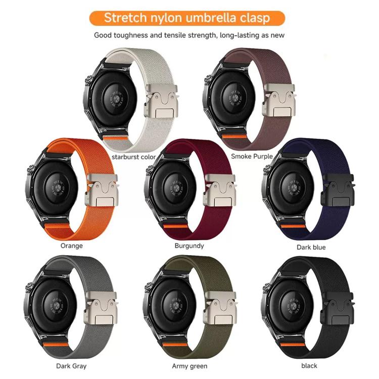 22mm Parachute Buckle Elastic Nylon Watch Band(Wine Red) - free shipping - PMc TechLife - Order now!