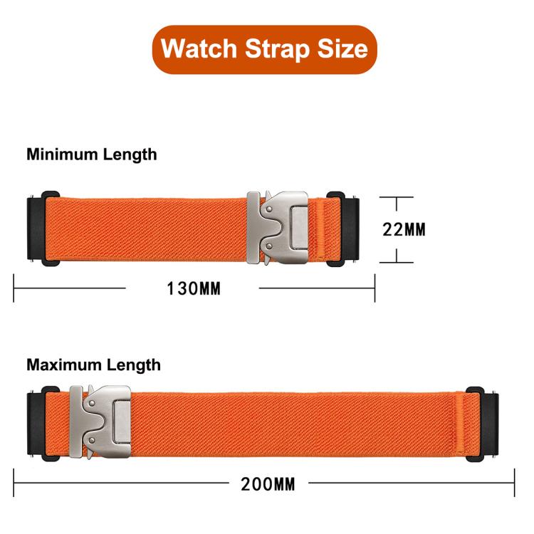 22mm Parachute Buckle Elastic Nylon Watch Band(Wine Red) - free shipping - PMc TechLife - Order now!