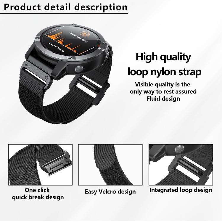 For Garmin QuickFit 26mm Kalebol Loop Nylon Buckle Watch Band(Black) - free shipping - PMc TechLife - Order now!