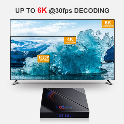 H96 Max 6K Ultra HD Smart TV Box with Remote Controller, Android 10.0, Allwinner H616 Quad Core ARM Cortex-A53, 4GB+32GB, Support TF Card / USBx2 / AV / HDMI / WIFI, EU Plug - Allwinner H6 by PMC Jewellery | Online Shopping South Africa | PMC Jewellery | Buy Now Pay Later Mobicred