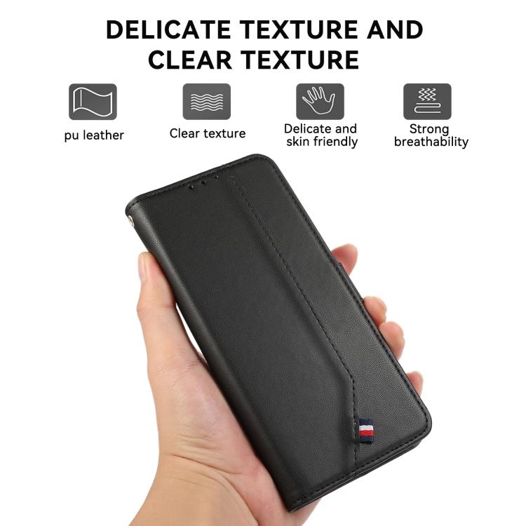 For iPhone 17 Air ABEEL Delicate Texture Splicing RFID Leather Phone Case(Black) - free shipping - PMc TechLife - Order now!