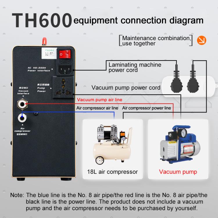 Qianli TH600 Phone LCD Curved / Straight Screen Universal Pressing Laminating Machine, Plug:US Plug - free shipping - PMC TechLife - Order now!