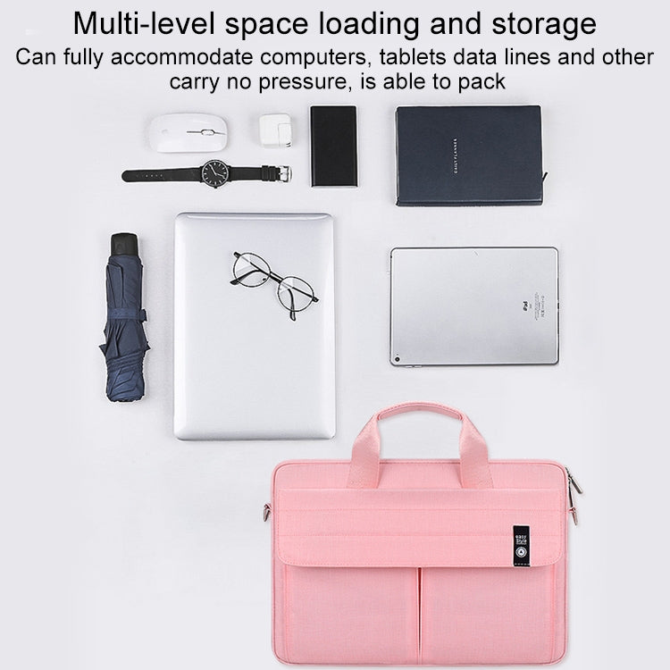 ST08 Handheld Briefcase Carrying Storage Bag with Shoulder Strap for 13.3 inch Laptop(Black) - 13.3 inch by PMC Jewellery | Online Shopping South Africa | PMC Jewellery | Buy Now Pay Later Mobicred