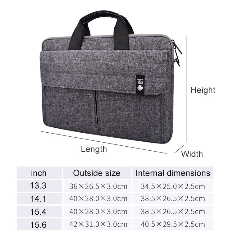 ST08 Handheld Briefcase Carrying Storage Bag with Shoulder Strap for 13.3 inch Laptop(Black) - 13.3 inch by PMC Jewellery | Online Shopping South Africa | PMC Jewellery | Buy Now Pay Later Mobicred