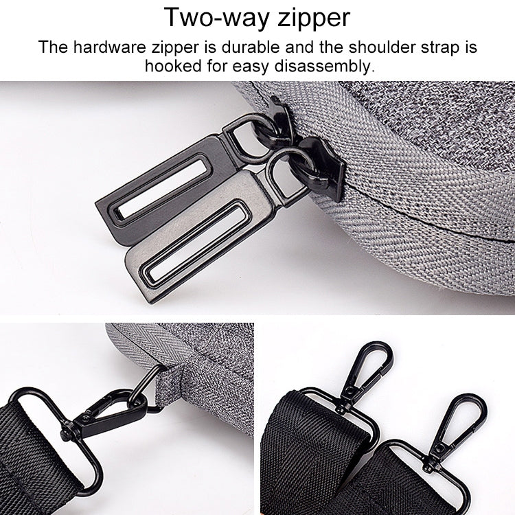 ST08 Handheld Briefcase Carrying Storage Bag with Shoulder Strap for 13.3 inch Laptop(Black) - 13.3 inch by PMC Jewellery | Online Shopping South Africa | PMC Jewellery | Buy Now Pay Later Mobicred