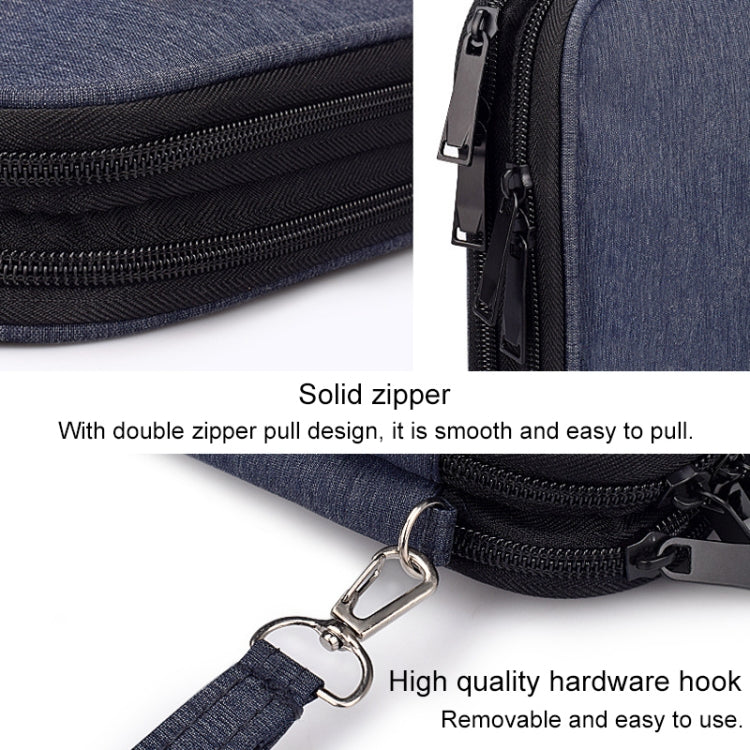 SM01 Multi-function Waterproof Double Layer Data Cable Earphone U Disk Digital Accessories Storage Bag, Size: L(Black) - free shipping - PMC Jewellery - Order now!