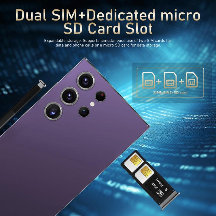 S24 Ultra / S7, 4GB+128GB, 6.75 inch Android 10 MTK6750 Octa Core, Network: 4G, Dual SIM, Plug:AU Plug(Grey) - free shipping - PMc TechLife - Order now!