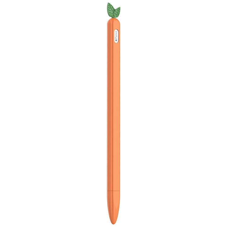 For Apple Pencil 2 Contrasting Color Mint Leaf Silicone Non-slip Protective Cover(Orange) - Pencil Accessories by PMC Jewellery | Online Shopping South Africa | PMC Jewellery | Buy Now Pay Later Mobicred
