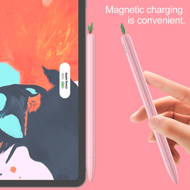 For Apple Pencil 2 Contrasting Color Mint Leaf Silicone Non-slip Protective Cover(Orange) - Pencil Accessories by PMC Jewellery | Online Shopping South Africa | PMC Jewellery | Buy Now Pay Later Mobicred