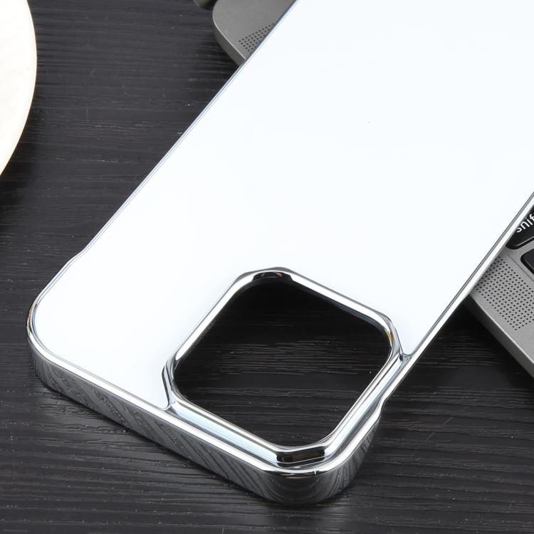 For iPhone 13 Pro Max / 12 Pro Max Electroplating Frameless Frosted Anti-Glare PC MagSafe Phone Case(Silver White) - free shipping - PMC TechLife - Order now!