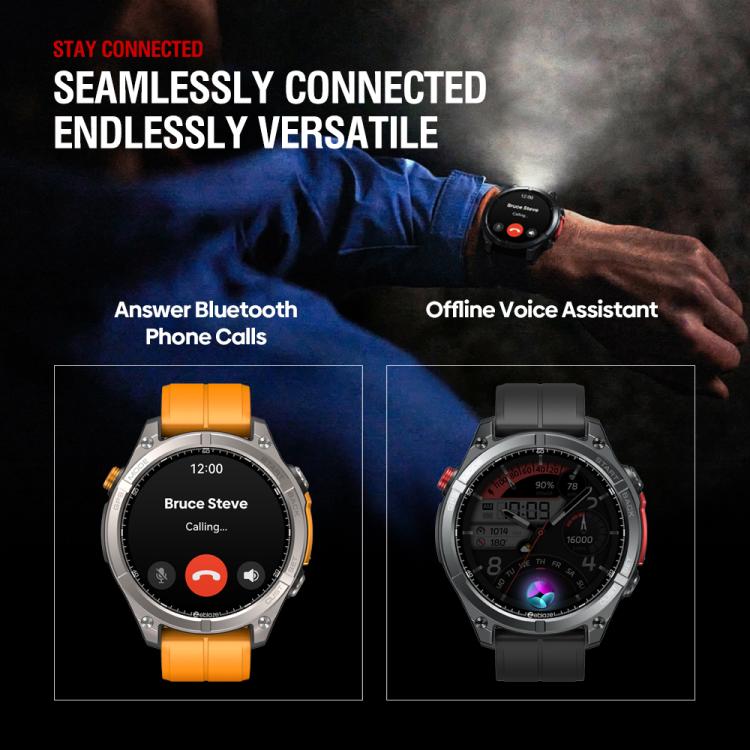 Zeblaze Stratos 4 Rugged Outdoor GPS Smart Watch 1.43 inch Screen 5 ATM & IP69K(Orange) - free shipping - PMC TechLife - Order now!