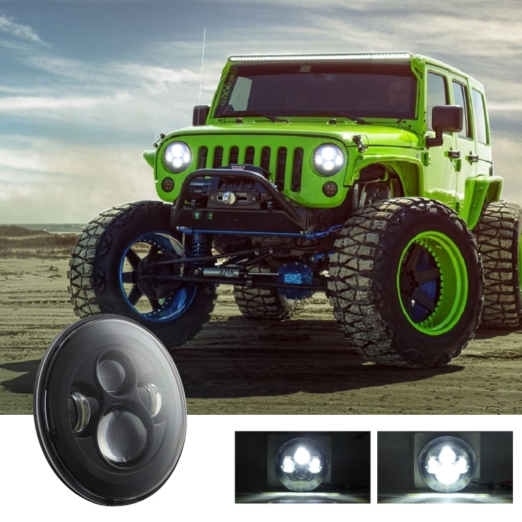 7 inch H4 / H13 DC 9V-30V 4000LM 6000K 40W 7 inch Car Round Shape LED Headlight Lamps for Jeep Wrangler - Work Lights by PMC Jewellery | Online Shopping South Africa | PMC Jewellery | Buy Now Pay Later Mobicred