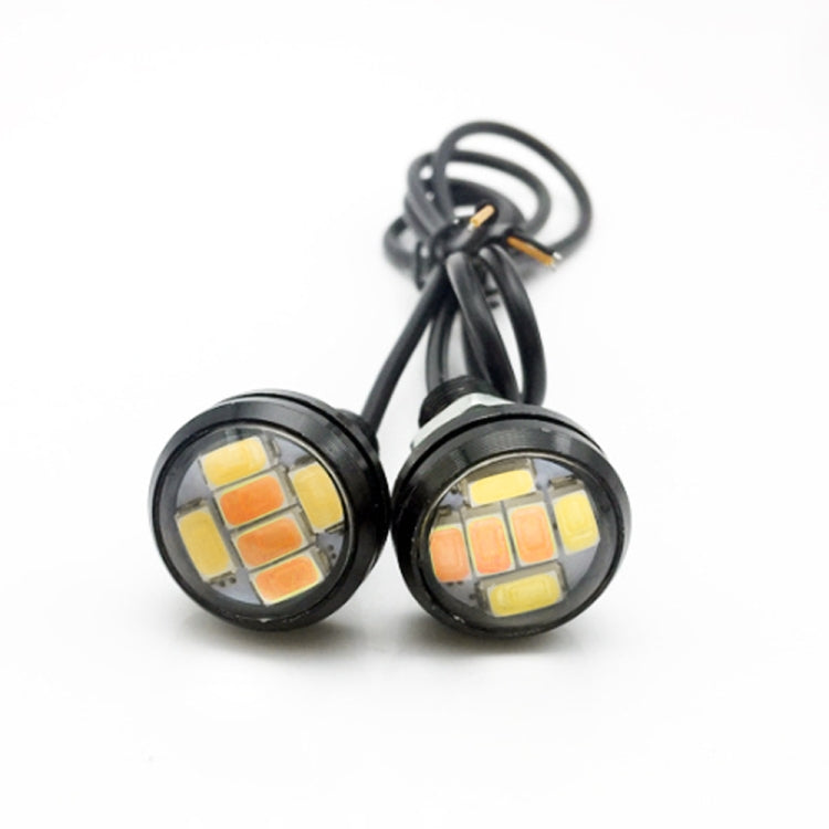 10 PCS 23mm 6LEDs SMD-5730 DC9-80V Motorcycle Eagle Eye Light(White and Yellow Light) - Eagle Eye Lights by PMC Jewellery | Online Shopping South Africa | PMC Jewellery | Buy Now Pay Later Mobicred