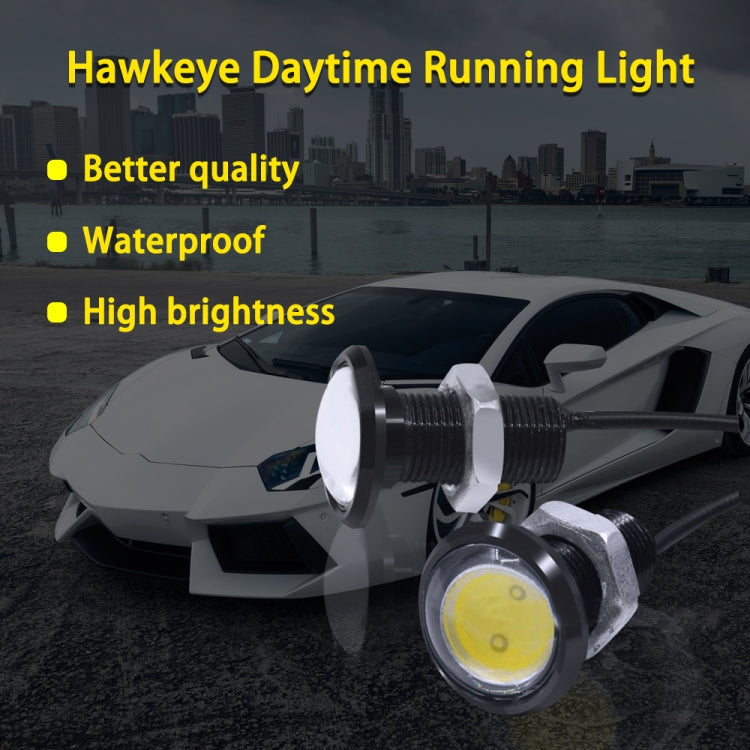 10 PCS 23mm 1.5W DC9-80V Motorcycle Eagle Eye Light Single Lens(White Light) - Eagle Eye Lights by PMC TechLife | Online Shopping South Africa | PMC TechLife | Buy Now Pay Later Mobicred
