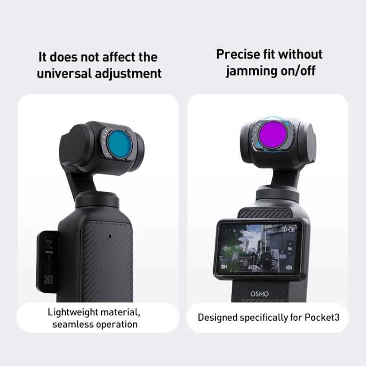 For DJI Osmo Pocket 3 Camera Lens Filter, Filter:Black Mist 1/4 - free shipping - PMC TechLife - Order now!