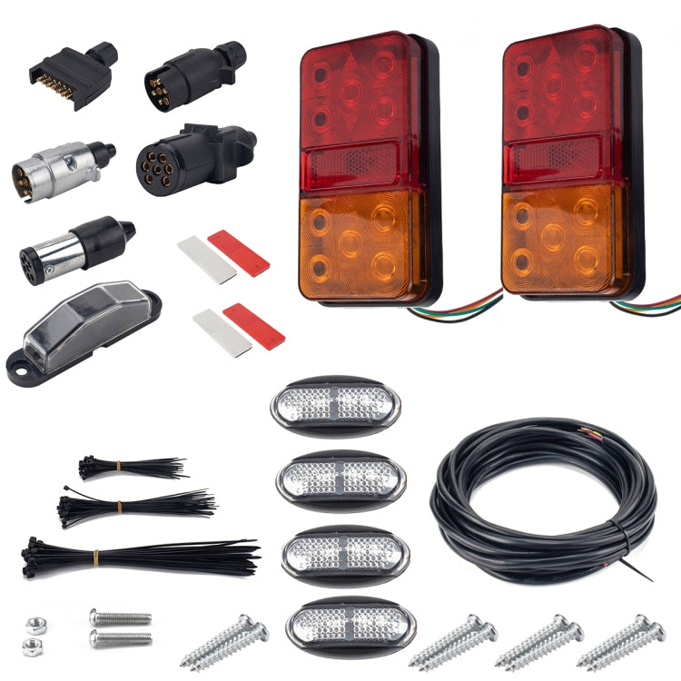 2 PCS Trailer / Truck G-type Long Strip 10LEDs Tail Light Set - License Plate Lights by PMC Jewellery | Online Shopping South Africa | PMC Jewellery | Buy Now Pay Later Mobicred