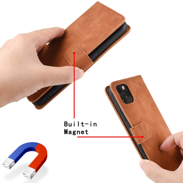 For DOOGEE N20 Pro Solid Color Skin Feel Magnetic Buckle Horizontal Flip Calf Texture PU Leather Case with Holder & Card Slots & Wallet(Brown) - More Brand by PMC Jewellery | Online Shopping South Africa | PMC Jewellery | Buy Now Pay Later Mobicred