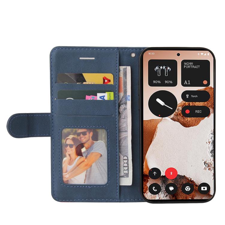 For Nothing CMF Phone 2 Pro Dual-color Splicing Flip Leather Phone Case(Blue) - free shipping - PMC TechLife - Order now!