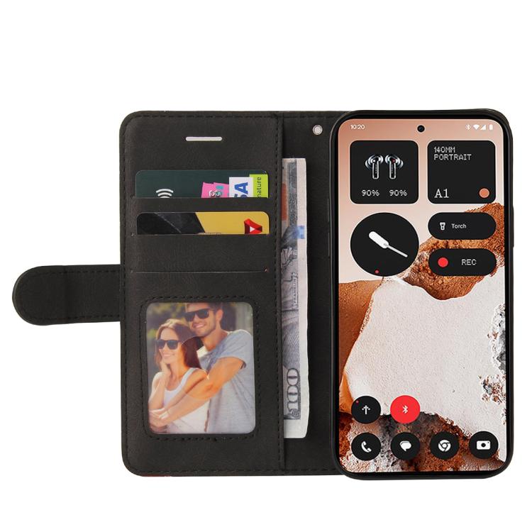 For Nothing CMF Phone 2 Pro Dual-color Splicing Flip Leather Phone Case(Black) - free shipping - PMC TechLife - Order now!