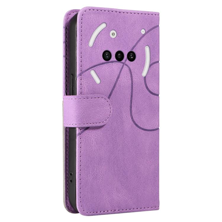 For Nothing Phone 3A Dual-color Splicing Flip Leather Phone Case(Purple) - free shipping - PMC TechLife - Order now!
