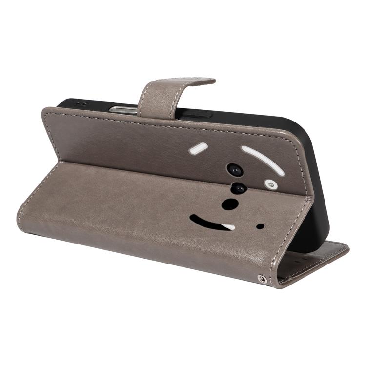 For Nothing Phone 3A Cat and Bee Embossed Flip Leather Phone Case(Grey) - free shipping - PMC TechLife - Order now!