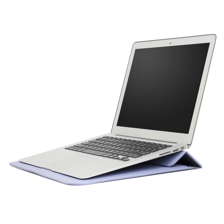 PU Leather Ultra-thin Envelope Bag Laptop Bag for MacBook Air / Pro 11 inch, with Stand Function(Tranquil Blue) - Protective Bags by PMC Jewellery | Online Shopping South Africa | PMC Jewellery | Buy Now Pay Later Mobicred