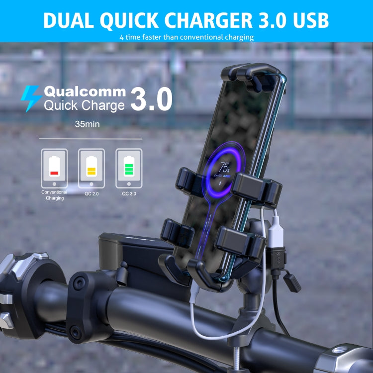 WUPP CS-1186A1 Motorcycle SAE Dual USB Fast Charging Charger - Battery Charger by WUPP | Online Shopping South Africa | PMC Jewellery