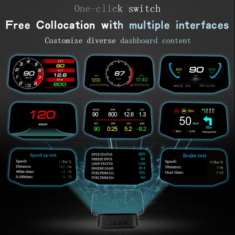 C2 Car HUD Head-up Display GPS Digital Meter Water Temperature / Voltage / Speed - Head Up Display System by PMC TechLife | Online Shopping South Africa | PMC TechLife | Buy Now Pay Later Mobicred