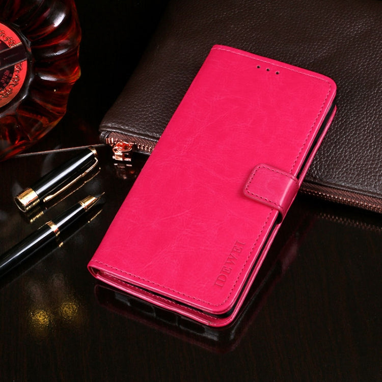 For Blackview BV5500 idewei Crazy Horse Texture Horizontal Flip Leather Case with Holder & Card Slots & Wallet(Rose Red) - More Brand by idewei | Online Shopping South Africa | PMC Jewellery | Buy Now Pay Later Mobicred