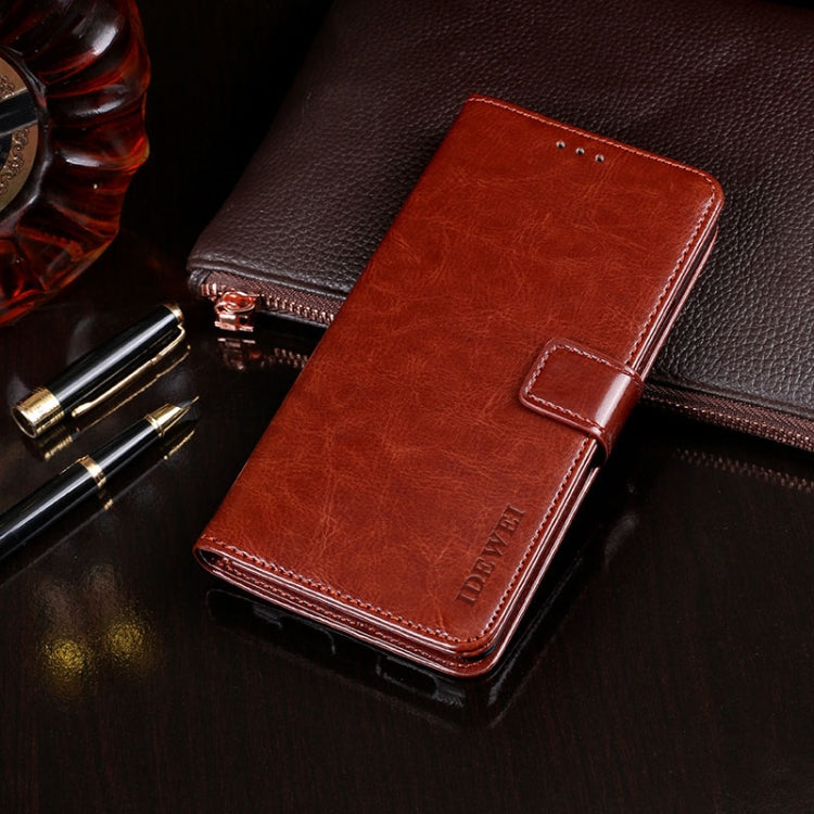 For Blackview BV6900 idewei Crazy Horse Texture Horizontal Flip Leather Case with Holder & Card Slots & Wallet(Brown) - More Brand by idewei | Online Shopping South Africa | PMC Jewellery | Buy Now Pay Later Mobicred