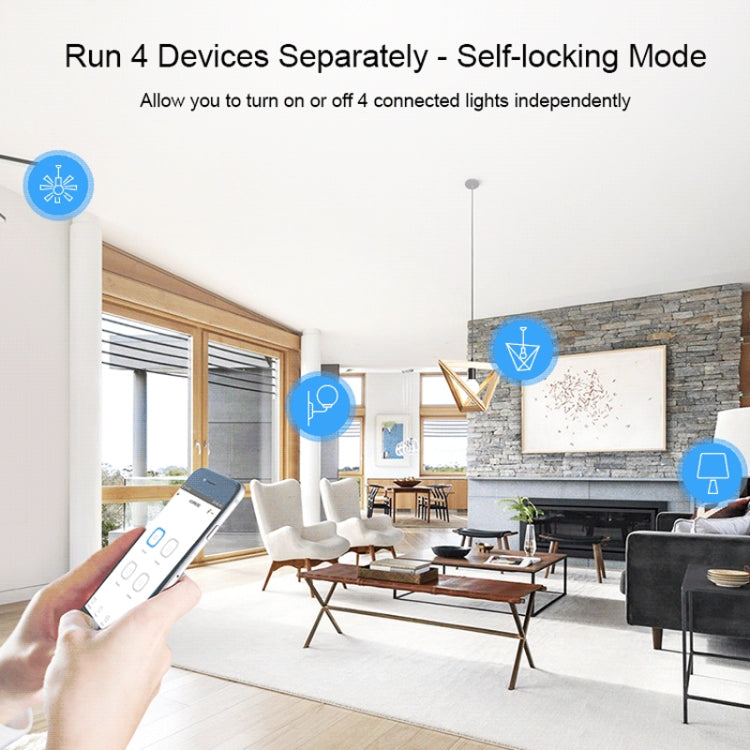 Sonoff 4CHPROR3 Mobile Phone Smart Home Switch Four-way Controller, Support Long-range Control Timing - free shipping - PMC Jewellery - Order now!