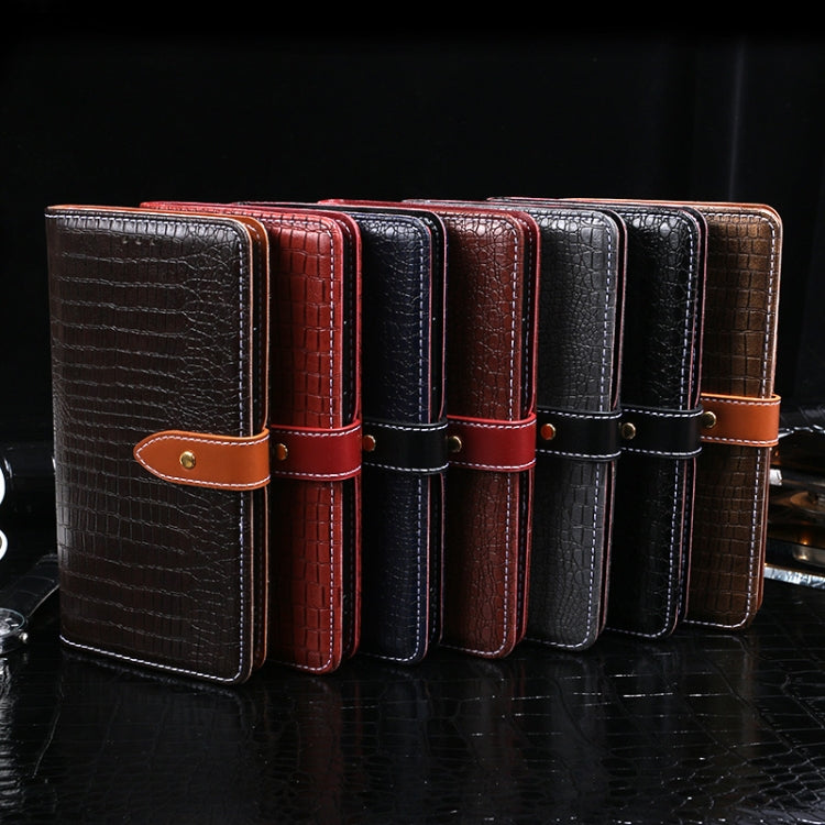 For Blackview BV5500 idewei Crocodile Texture Horizontal Flip Leather Case with Holder & Card Slots & Wallet(Dark Blue) - More Brand by idewei | Online Shopping South Africa | PMC TechLife | Buy Now Pay Later Mobicred
