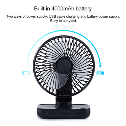 D606 4W USB Rechargeable Portable Four-speed Adjustable Desktop Fan(Black) - Electric Fans by PMC Jewellery | Online Shopping South Africa | PMC Jewellery | Buy Now Pay Later Mobicred