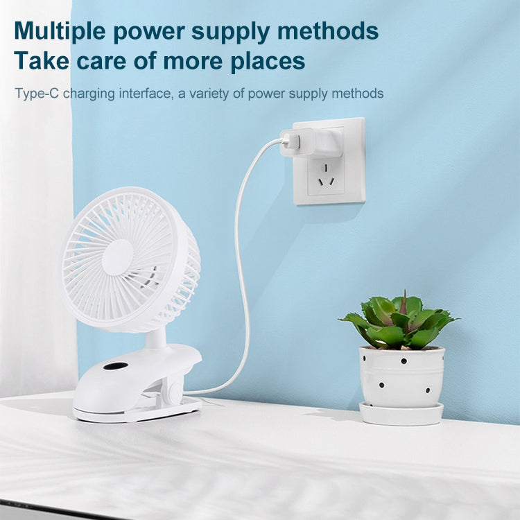F601 Multifunctional Clip-on Electric Fan with LED Display (Blue) - Electric Fans by PMC TechLife | Online Shopping South Africa | PMC TechLife | Buy Now Pay Later Mobicred