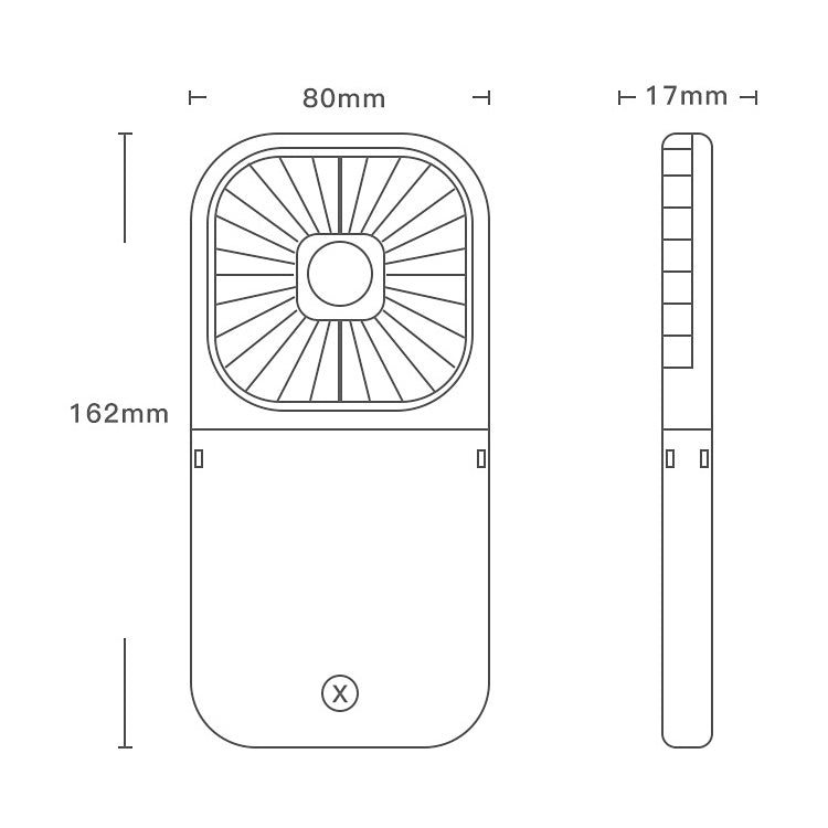 F20 Electroplating Handheld Fan Portable Desktop Folding Mute USB Hanging Neck Fan (Green) - Electric Fans by PMC Jewellery | Online Shopping South Africa | PMC Jewellery | Buy Now Pay Later Mobicred