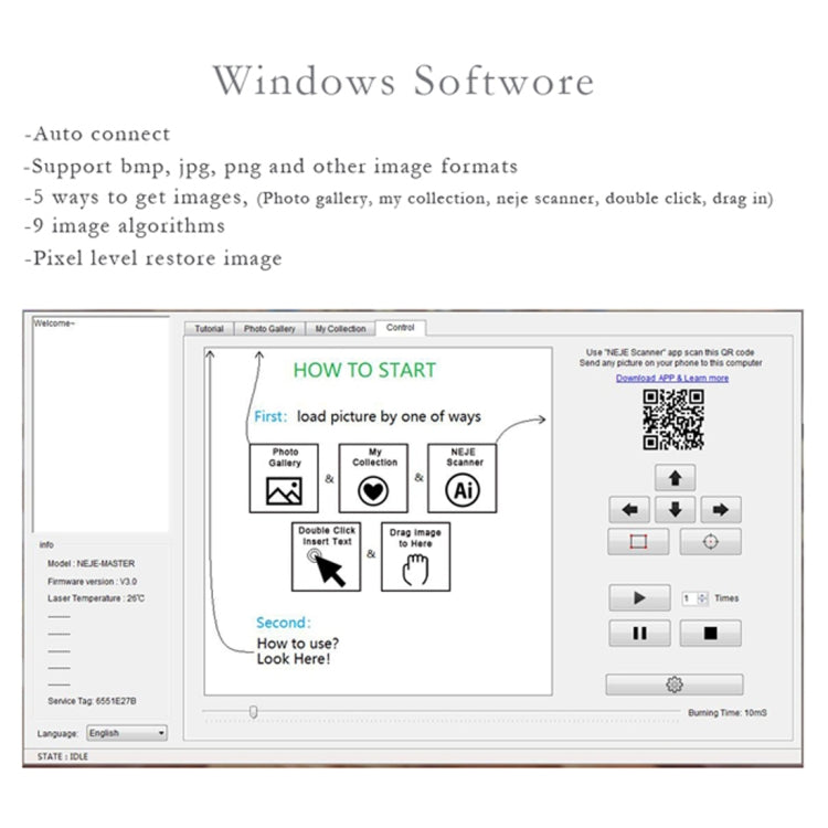 NEJE KZ 3000mW Bluetooth DIY USB Laser Engraver Carving Machine - free shipping - PMC TechLife - Order now!