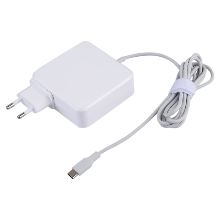 87W USB-C / Type-C Power Adapter Portable Charger with 1.8m Charging Cable, EU Plug(White) - USB Charger by PMC Jewellery | Online Shopping South Africa | PMC Jewellery | Buy Now Pay Later Mobicred