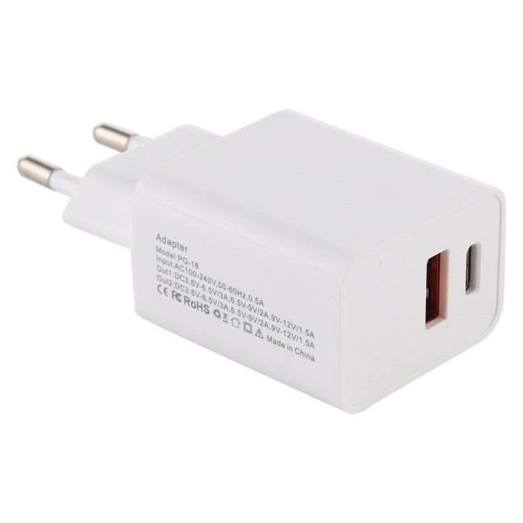 18W Power Adapter Plug Adapter EU Plug - Plug Adaptor by PMC TechLife | Online Shopping South Africa | PMC TechLife | Buy Now Pay Later Mobicred