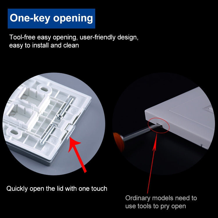 CAT.6 Shielded Pass-through Network Module, Dual Ports Panel + Shielded Pass-through + Telephone Socket (Grey) - Lan Cable and Tools by PMC TechLife | Online Shopping South Africa | PMC TechLife
